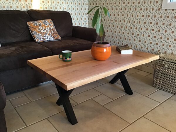Table basse live edge en chêne – Image 2